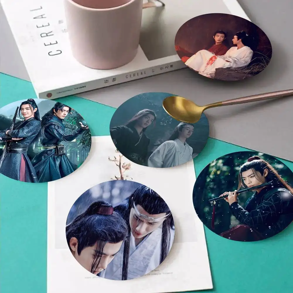 1pc TV S-series The Untamed Wooden Coaster Colour Printing Cup Mat Home Desk Decoration Gifts