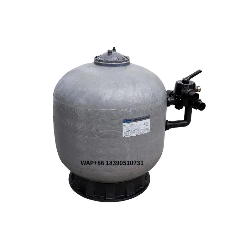 Factory Supply Pikes Swim Pool Sand Filter Fiberglass Side Mounted Sand Filter Pump for Water Treatment Filtration