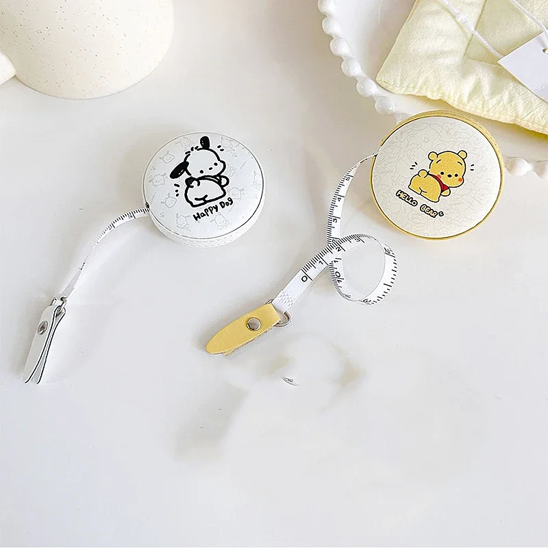 Sanrios My Melody Kuromi Pochacco Measuring Height Clothes Legs Bustcartoon Portable Retractable Tape Mini Gadget Ruler Band