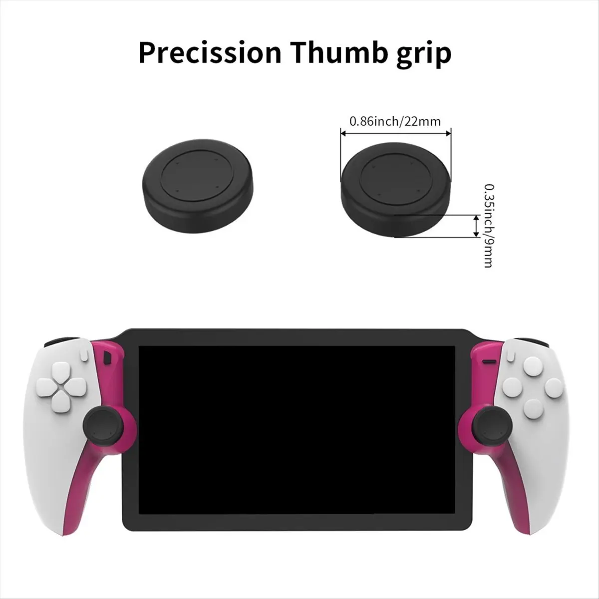SCLS Handheld Case for Portal Handheld Replaceable Decor Strip Protective Case with 2 Rocker Caps Handheld Accessory,D