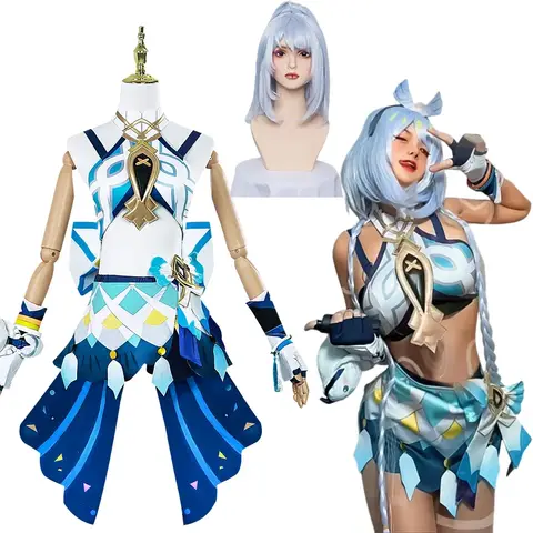 Mualani Cosplay Genshin Impact Natlan Anime Gioco di ruolo Costume Carnevale Vestito da festa Parrucca di Halloween Personaggio del gioco Vestito cosplay