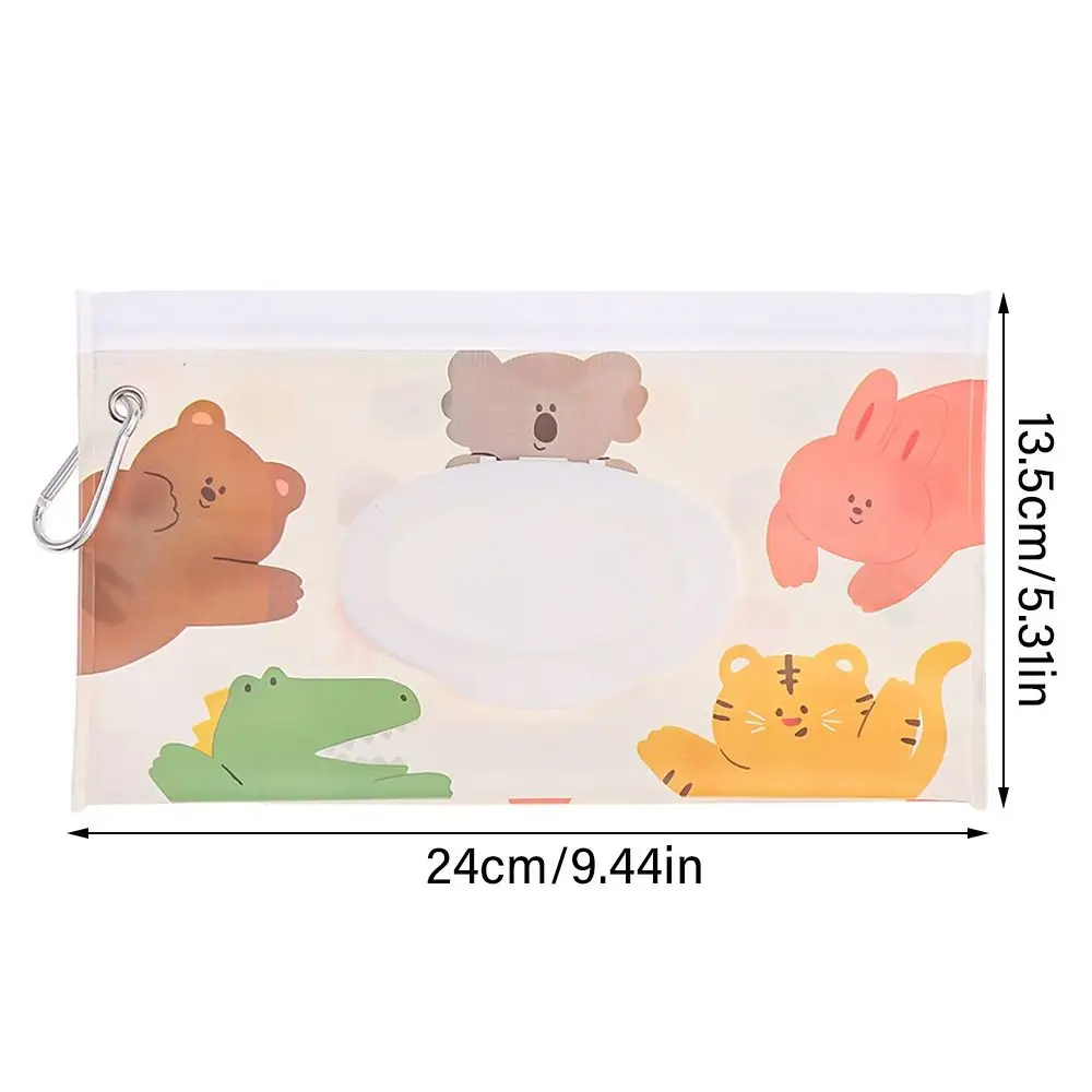 Cute EVA Wet Wipes Bag With Buckle Flip Cover Wipes Holder Case Portable Refillable Stroller Accessories Outdoor