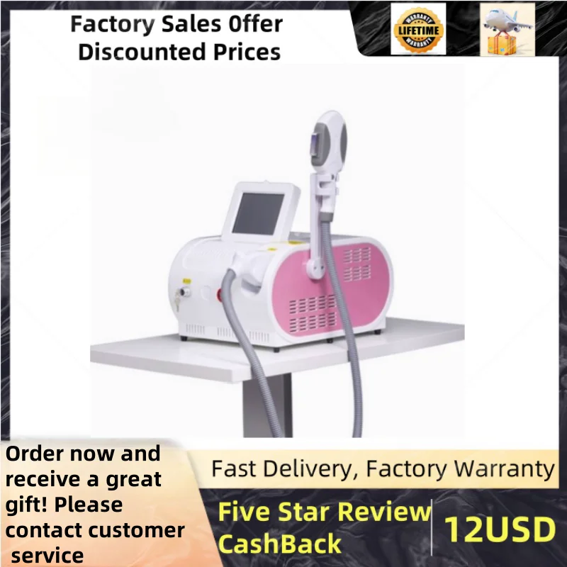 IPL OPT Beauty Machine for Salon-Level Permanent Hair Removal and Skin Regeneration, with7 Tips and OEM Tongue Pieces