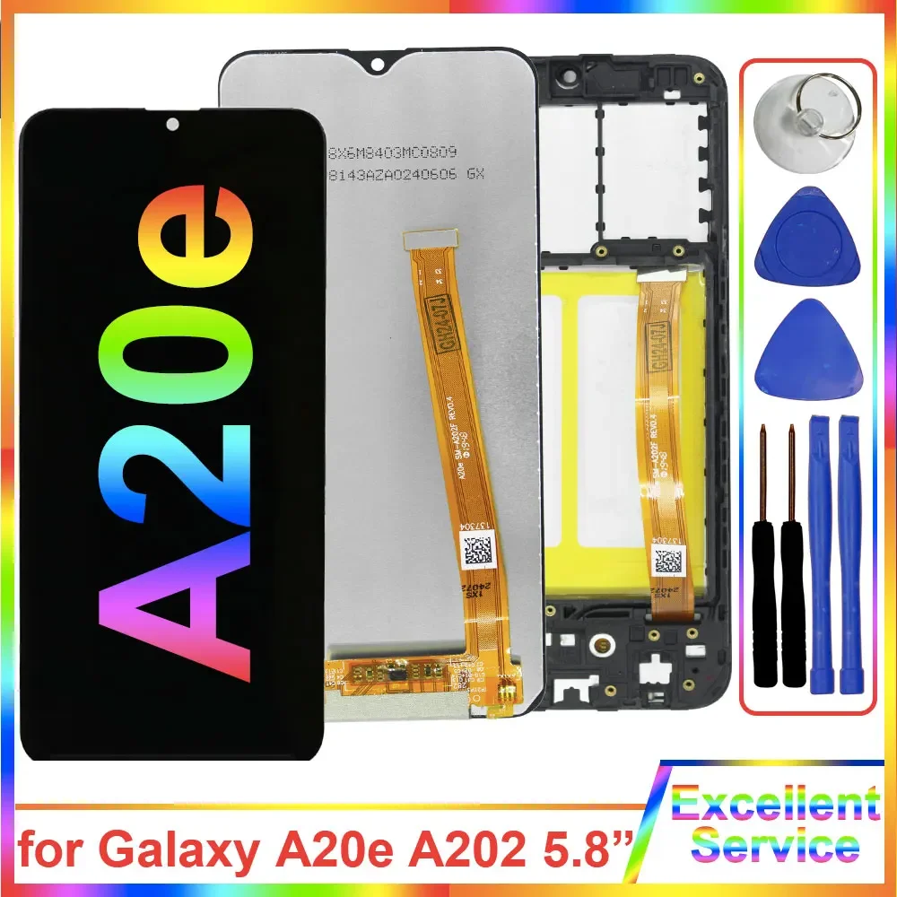 

5.8'' A202 LCD for Samsung Galaxy A20e A202F LCD Display Touch Screen Digitizer Replacement for Samsung A20e A202K LCD Display