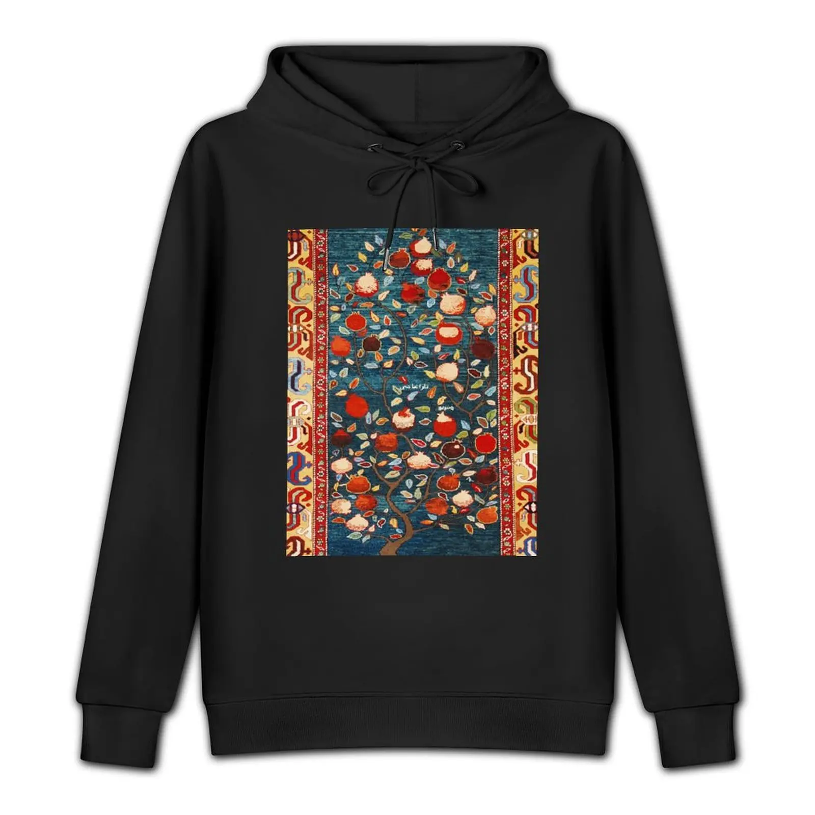 Pomegranate Tree Azerbaijan Rug Print Pullover Hoodie men's sweat-shirt fashion men tracksuit