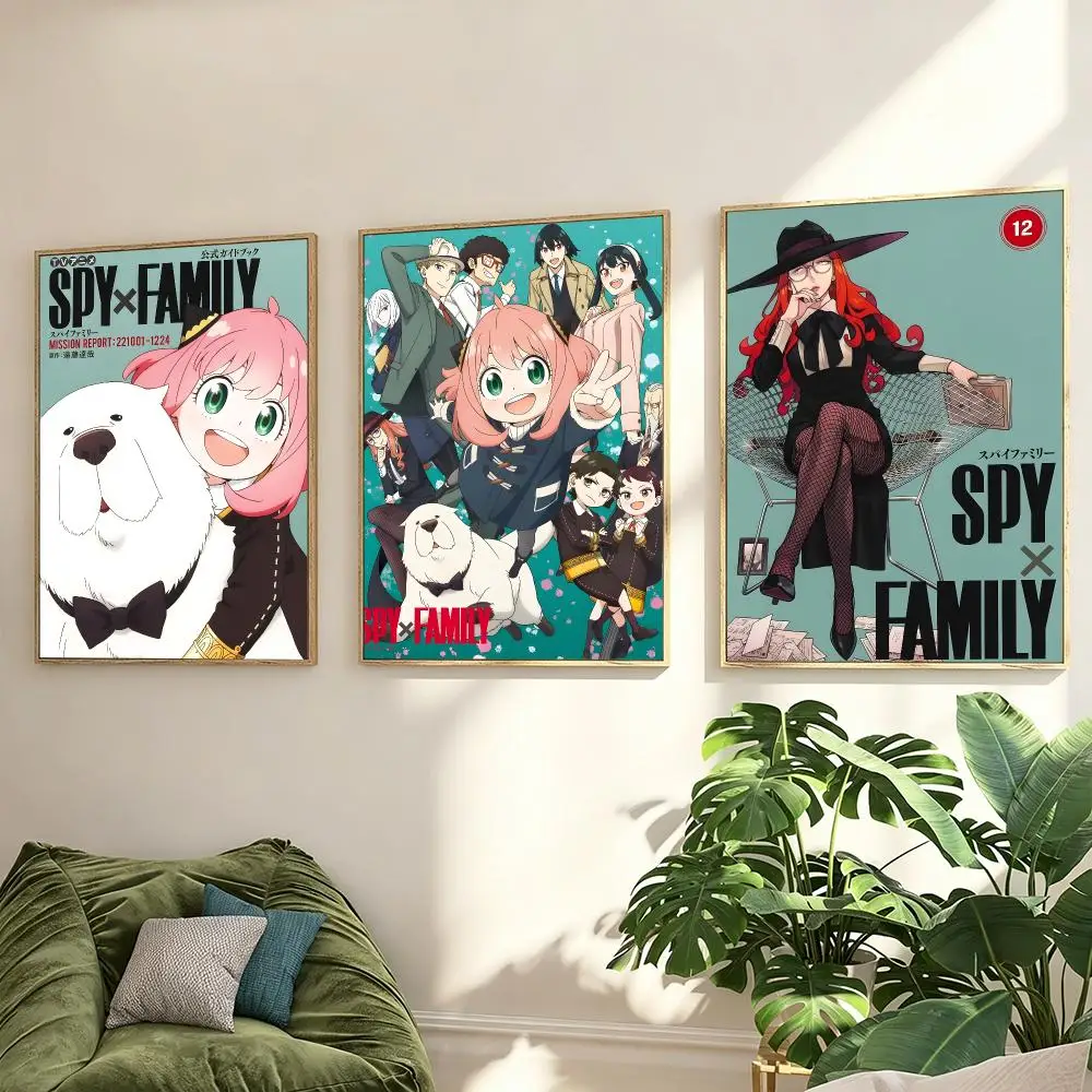 Anime Spy x Family Poster Poster Minimalist Decor HD SelfAdhesive Wall Art for Home Café Bedroom Gift Aesthetic Hanging