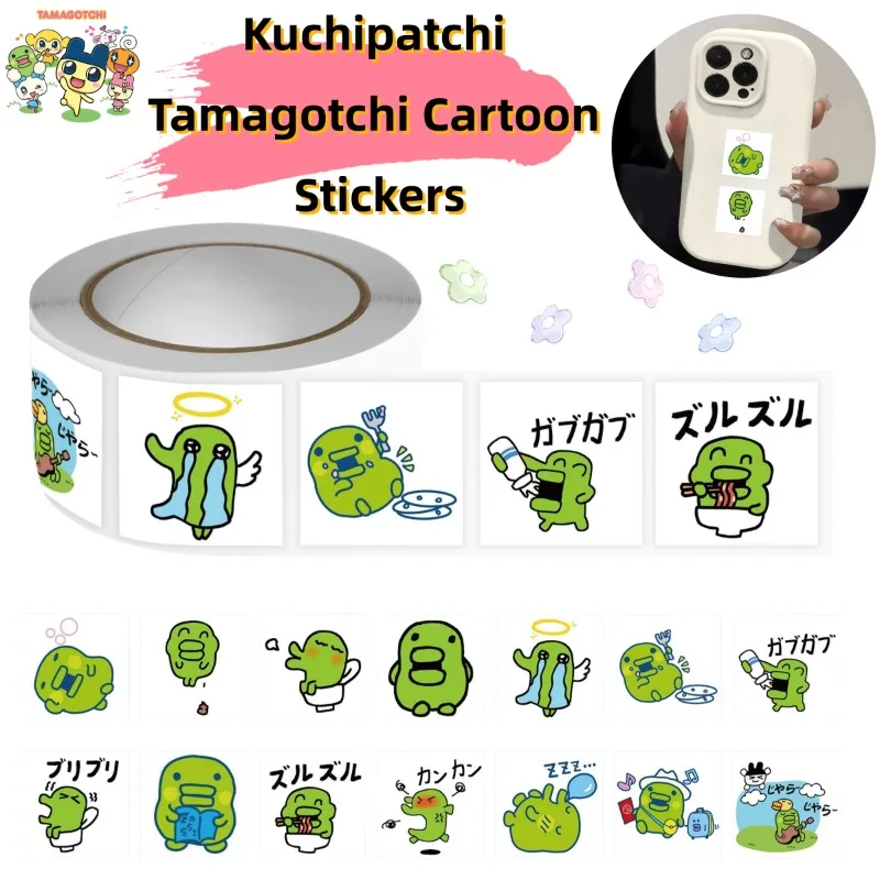 Popular 500pcs Roll Stickers, Cute Tamagotchi Kuchipatchi Mini Avatar Decals, Cartoon Pet Stickers for Scrapbook & DIY Crafts