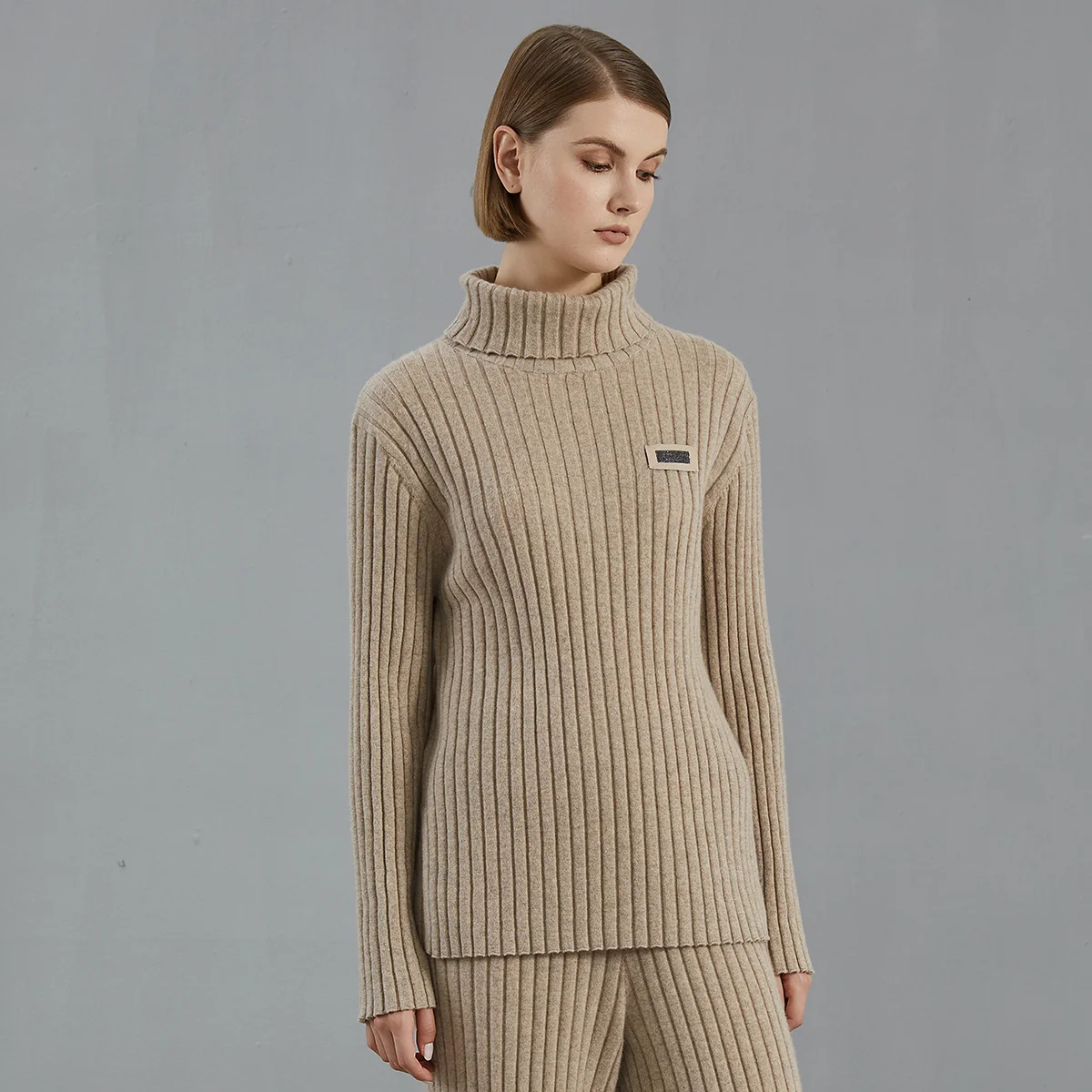 BC836 100% cashmere turtle neck pullover sweater pure cashmere Knitted clothes for women