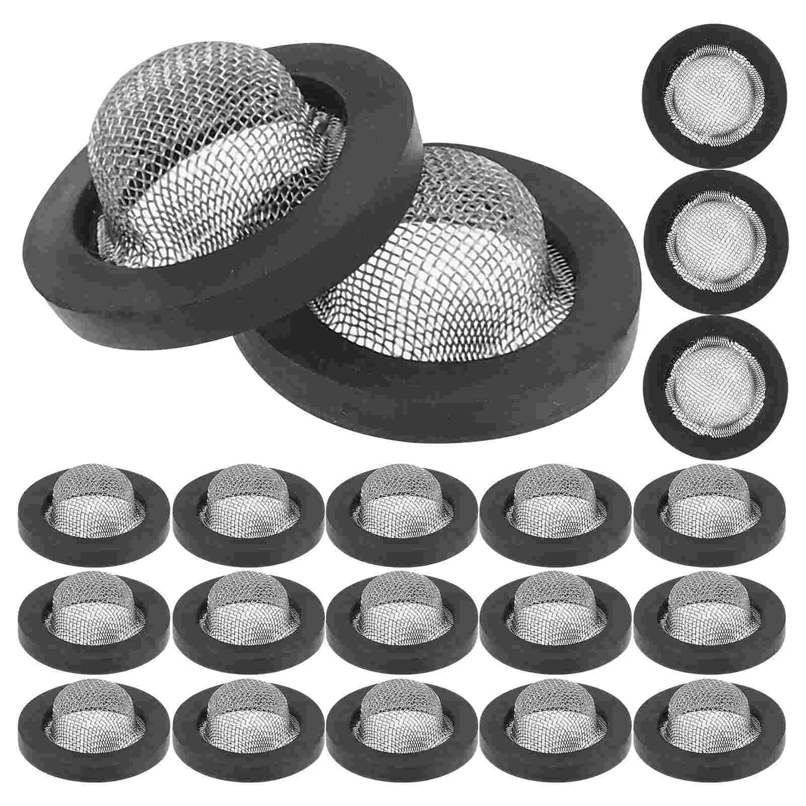 30 Pcs Quarter Mesh Gasket Hose Filter Garden Washers Taps Connector Fittings for 1/2 Inch Inlet Coupling with Strainer