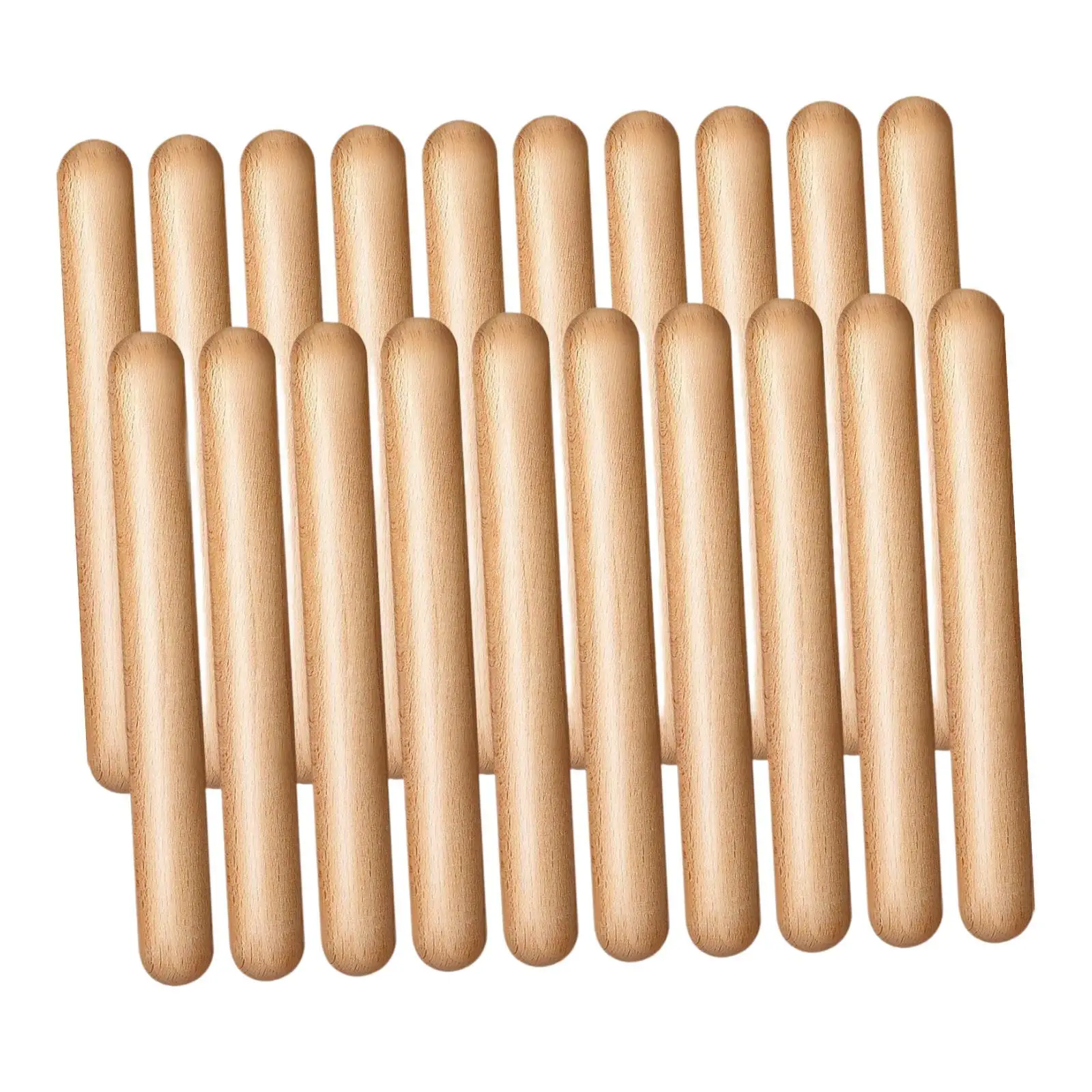 20x Music Rhythm Sticks Wooden Percussion Instrument for Professionals Kids