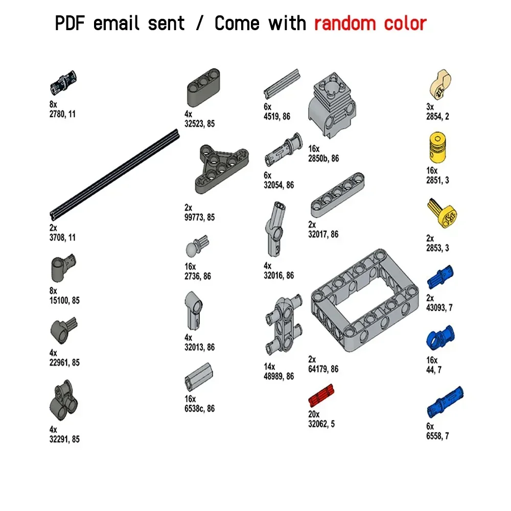 MOC 4/8/12 속도 기어 박스 W16 엔진 수동/전원 기능 블록 자동차 트럭 기차 섀시 속도 제어용 모터 드라이브