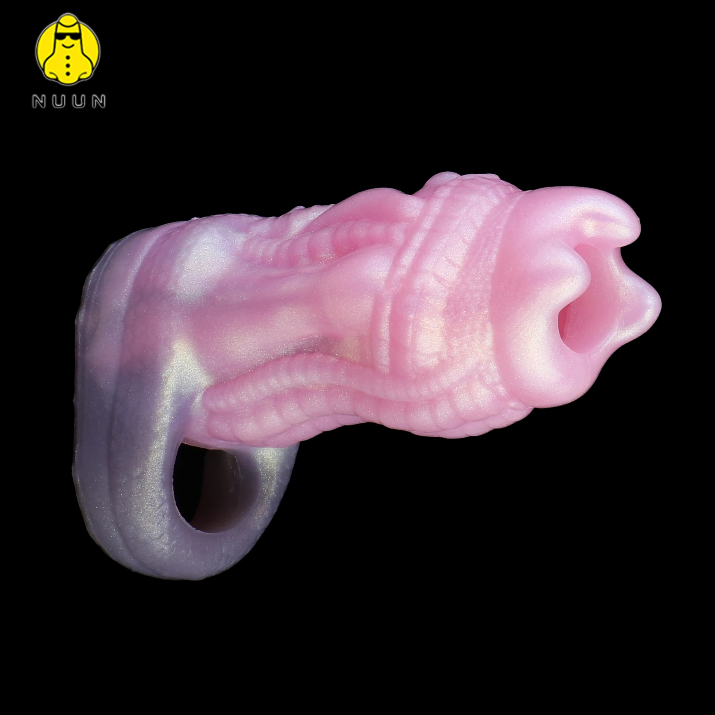 NUUN Fantasy Dragon Penis Sheath Hollow Inner Soft Silicone with Support Pillars for ED Men Male Cock Enlarger Extender Massager