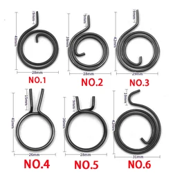 2PCS Door Handle Replacement Spring Upper Hook Flat Spring Internal Coil Repair Spindle Lock Torsion Spring Flat Section Wire