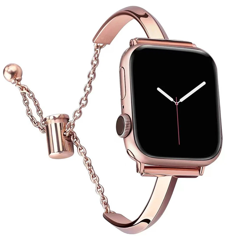 

Metal Slim Strap for Apple Watch Band Ultra 49mm 8 7 45mm 41mm Women Bracelet Wristband iWatch 6 5 4 3 SE 44mm 42mm 40mm Correa