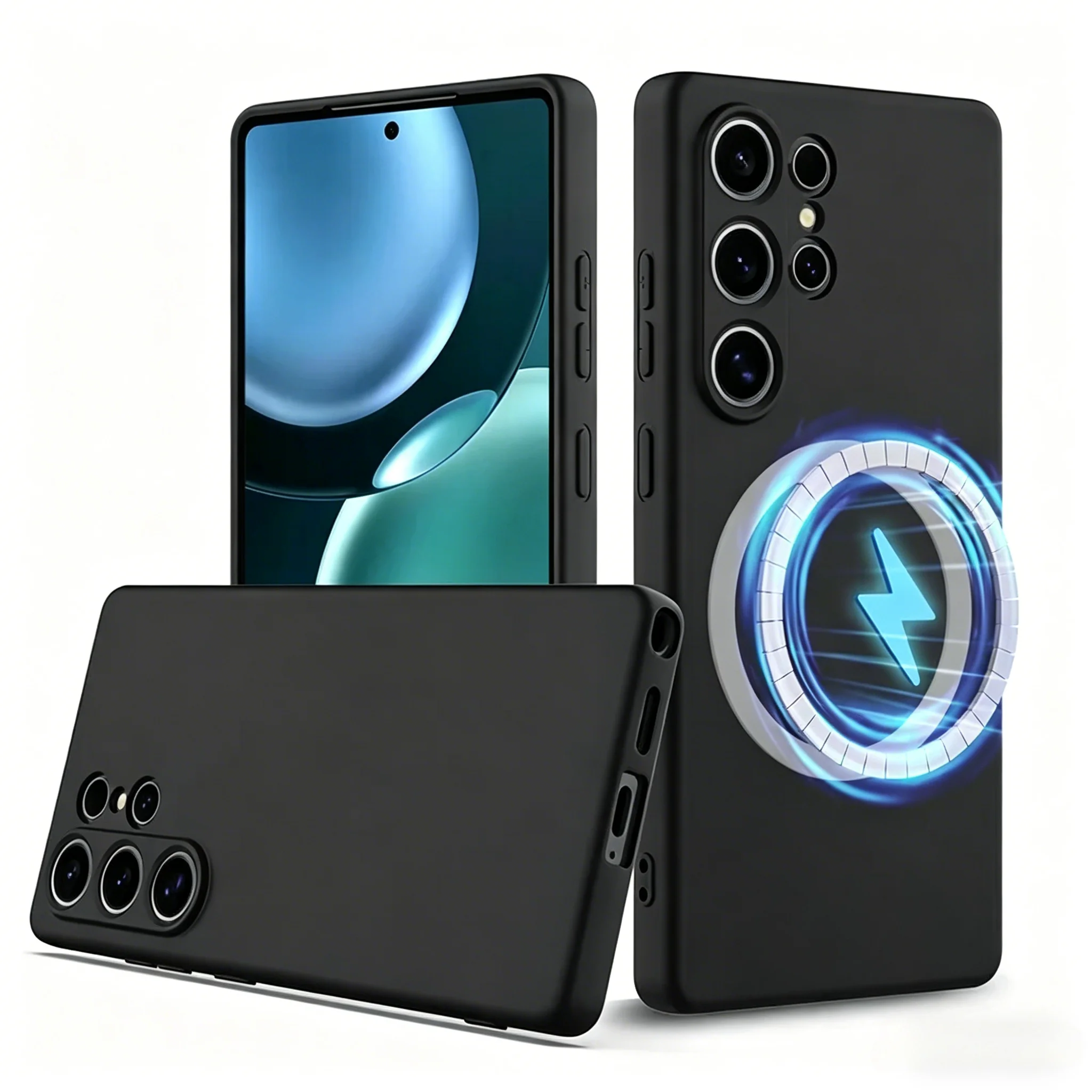 Original Liquid Silicone Skin Feel Magnetic Case For Samsung Galaxy S26 Ultra S25 S24 FE S23 S22Plus for Magsafe Anti-drop Cover