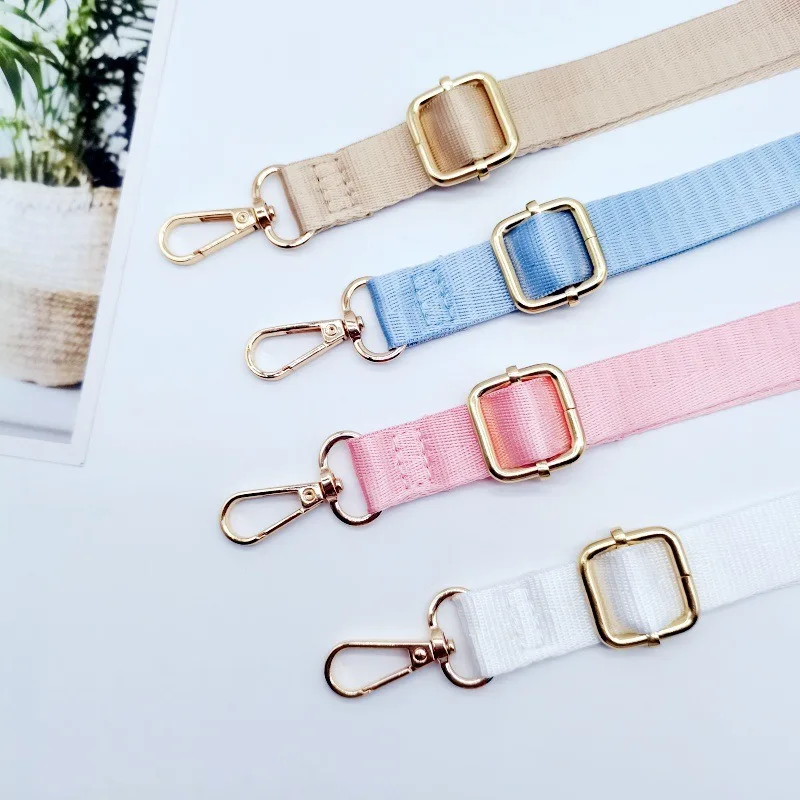 Shoulder Bag Strap Fashion Wide Replacement Strap for Bags Nylon Woman Messenger Bag Accessories Silver Metal Buckle Bag Straps
