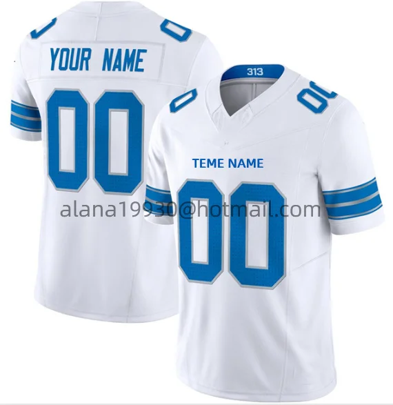 Custom Detroit F.U.S.E. Football Jersey  Amon-Ra St. Brown #97 Aidan Hutchinson #26 Jahmyr Gibbs #16 Jared Goff 20 Barry Sanders