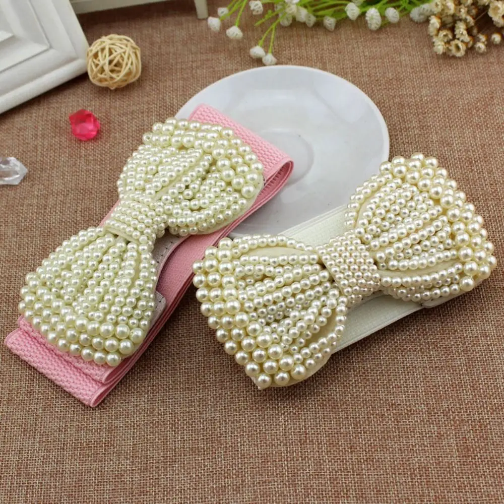 Elastic Elastic Belts Exquisite Large Bow Large Bow Belt Decoration Wide Side Waistband Decoration Belt