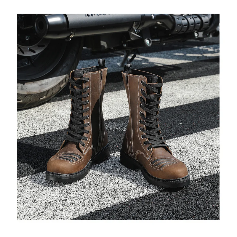 

Boots Shoes Guangdong Leather Rubber No Adult Unisex Boots For Motorcycle Men's Motorcycle Shoes Best