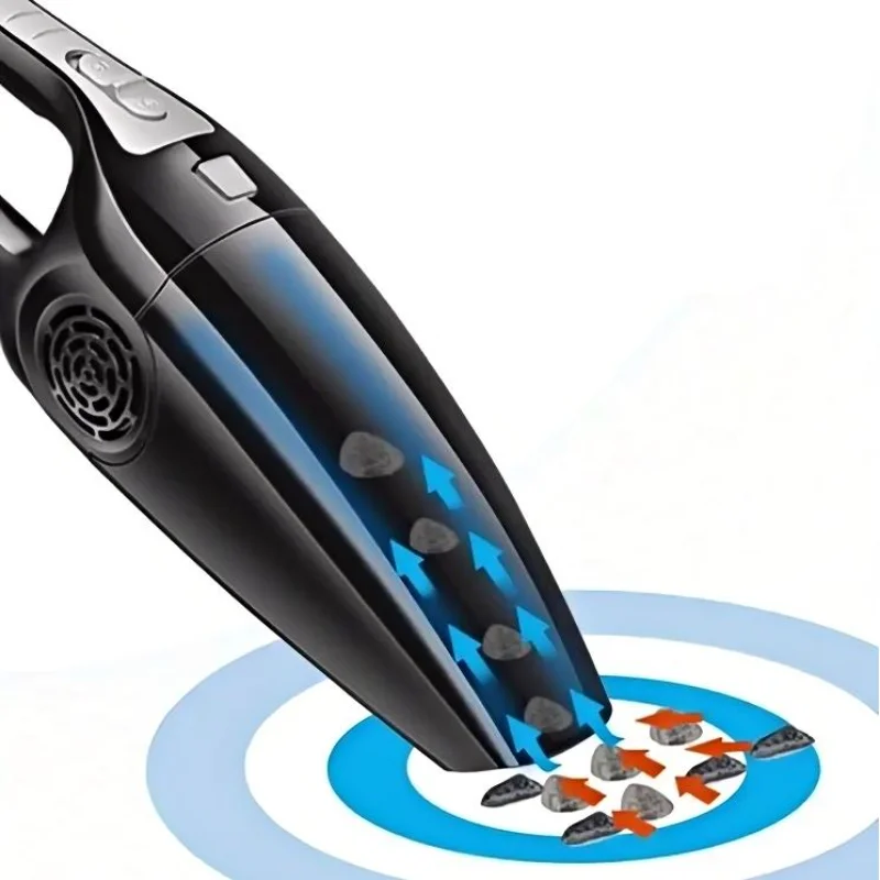 Powerful 12V Portable Car Vacuum Cleaner with Wet/Dry Function, Strong Suction for Cars, Homes, RVs - Lightweight, Durable Desig