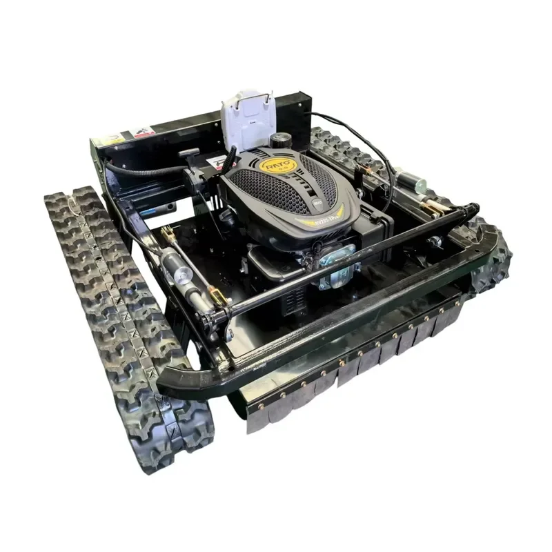 Cost-Effective Quiet 800mm Remote Lawn Mower Stable Driving Tracks for Orchard Vineyard Hillside Mowing