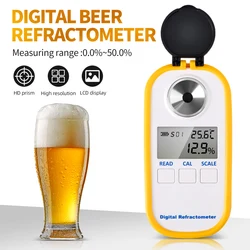 High Accuracy Digital Alcohol Refractometer 0-80% LCD Display White Spirit Tester Beer Liquor Wine Refractometer Hydrometer