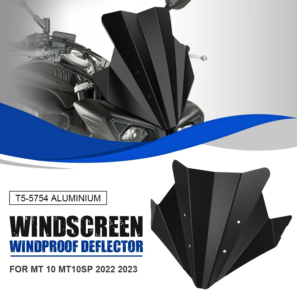 

FOR Yamaha MT10 2022-2023-2024 Motorcycle Front Windshield Aluminum Wind Deflector Windscreen Cover Accessories MT-10 SP MT-10