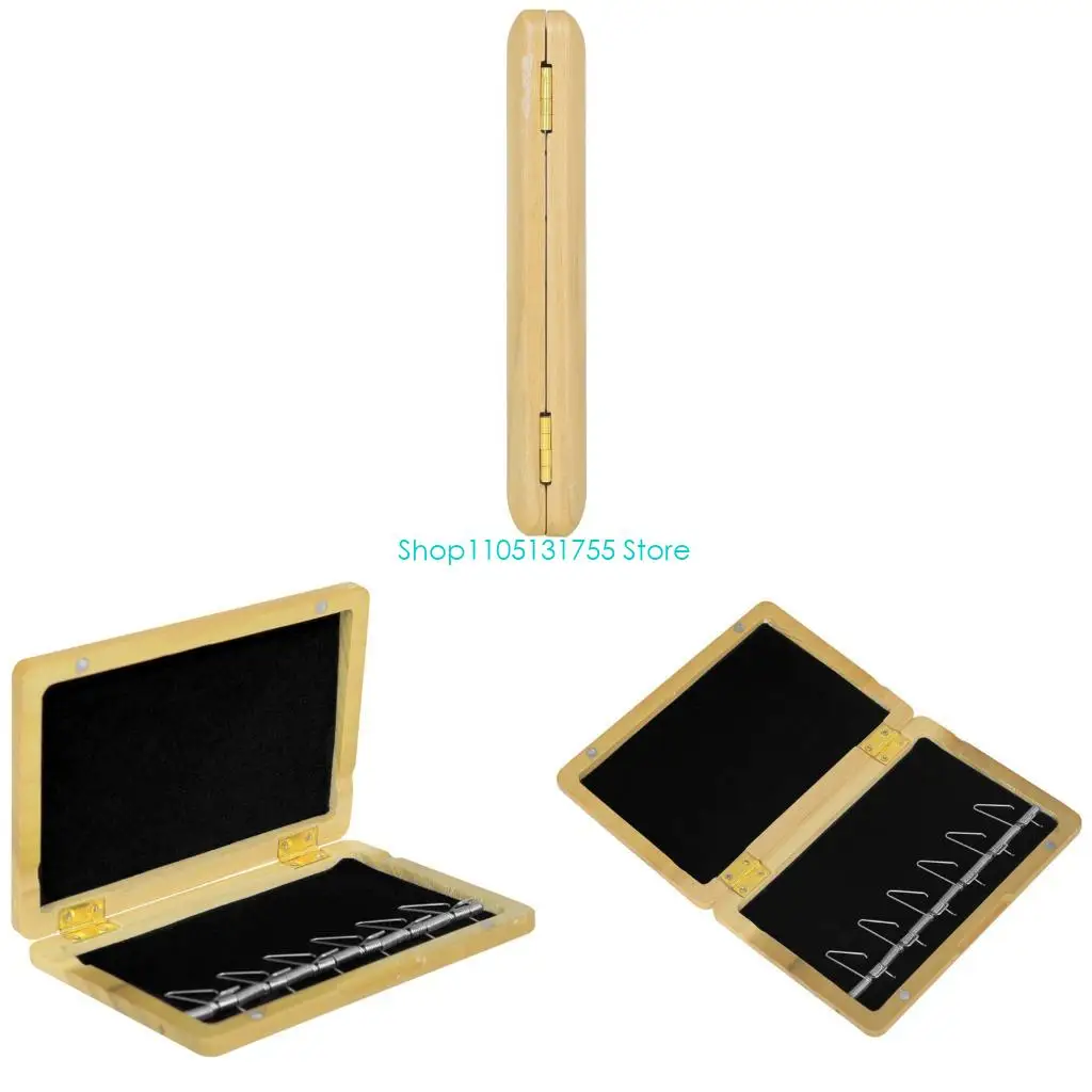 

K0EF Футляр для трости для фагота из орехового дерева премиум-класса с крючком для безопасного хранения 6 тростей