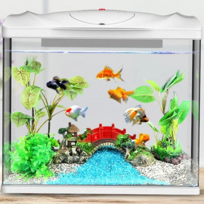 Fish tank living room large household aquarium partition wall floor-to-ceiling filtration water-free ecological ultra-white