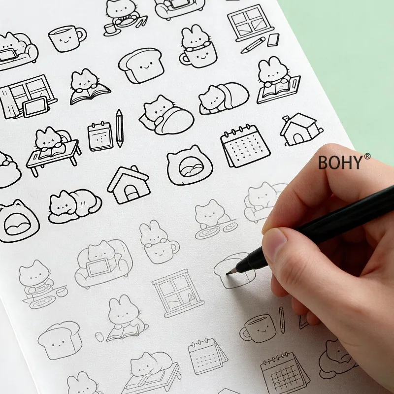 1 Adult Decompression Coloring Book , Themes Such As Cats, Lions, Giraffes, Marine Animals, and Daily Necessities, 32 Pages
