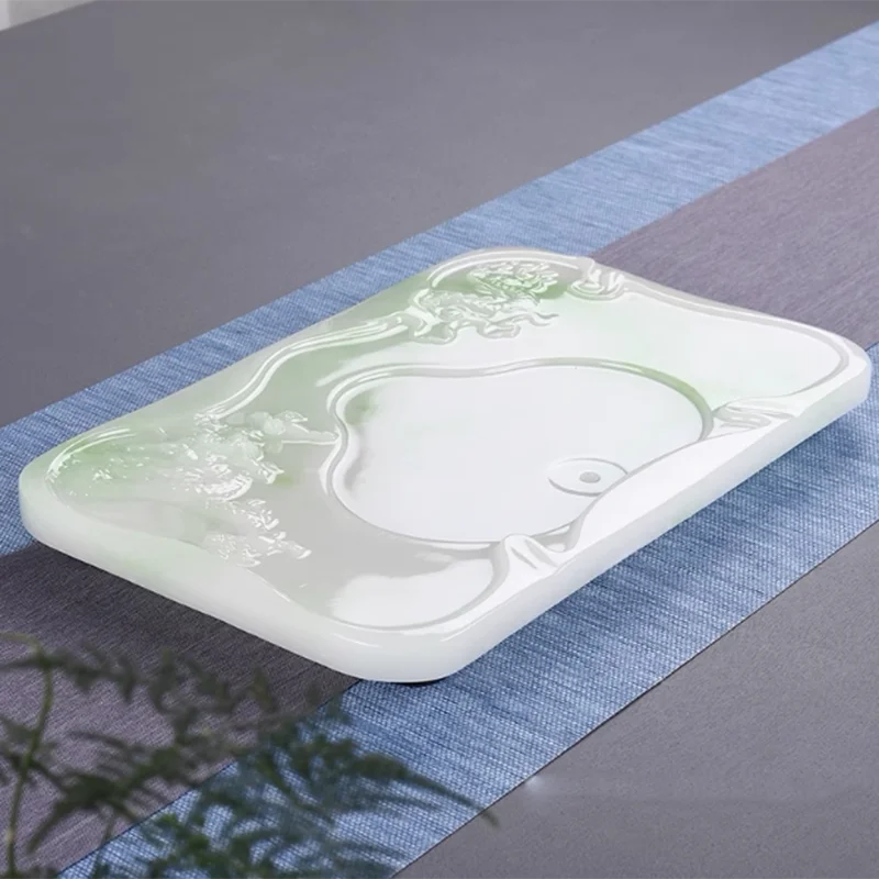 

Hospitality Long Tea Tray Luxury Office Valet Chinese Drainage Living Room Kung Fu Tea Tray Rectangle Bandejas Home Decorationgs