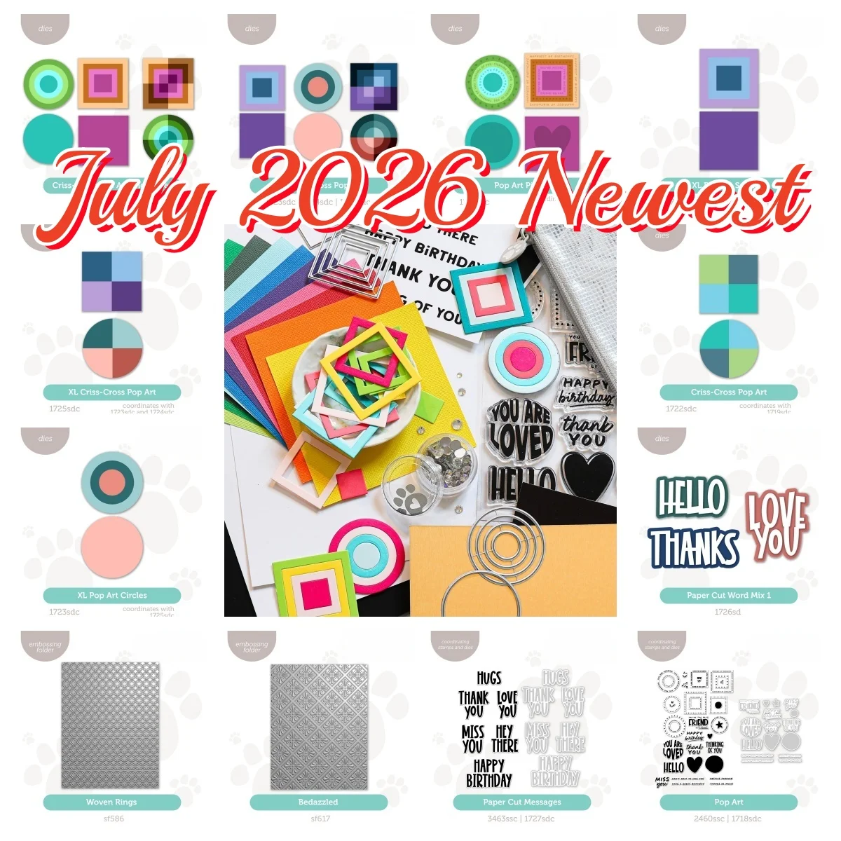 Criss Cross Pop Art Metal Cutting Dies Clear Stamps Hot Foil For DIY Scrapbook Craft Decoration Embossing July 2026 Newest
