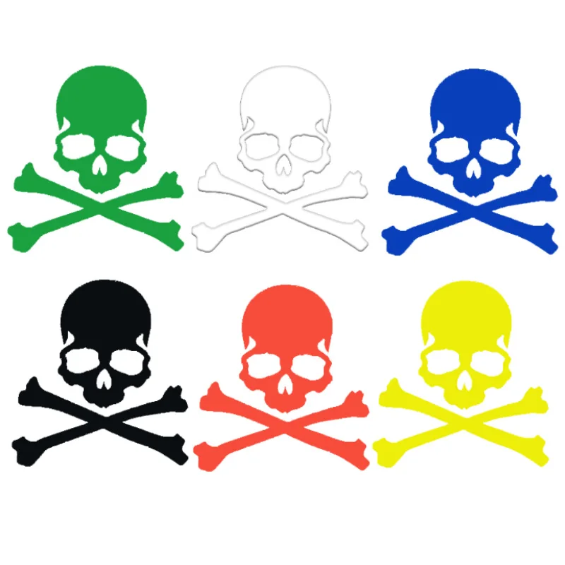 Bike Reflective Stickers Fixed Gear Skeleton Sticker Fluorescent Skull Mountain Bicycle Reflector Decal Accessories Pegatinas