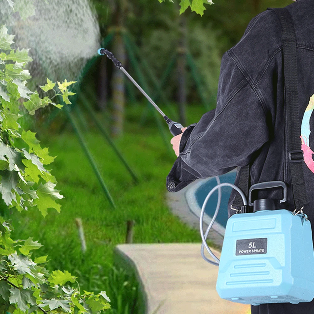 مرشة محطة كهربائية محمولة باليد مع قضيب تلسكوبي ، أداة سقي الحدائق ، مستر ، تعمل بالبطارية ، الأعشاب الضارة ، 5 لتر