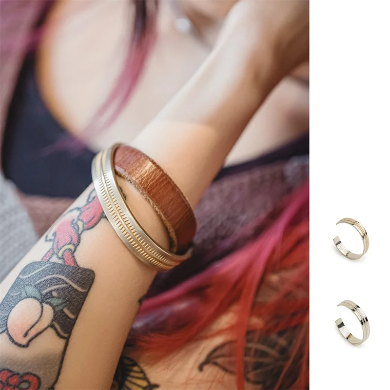 

Maden New Vintage Open-Ended Navajo Cuff Bracelet Unisex White Copper Hand Letter Jewelry Versatile Accessory for Fashion