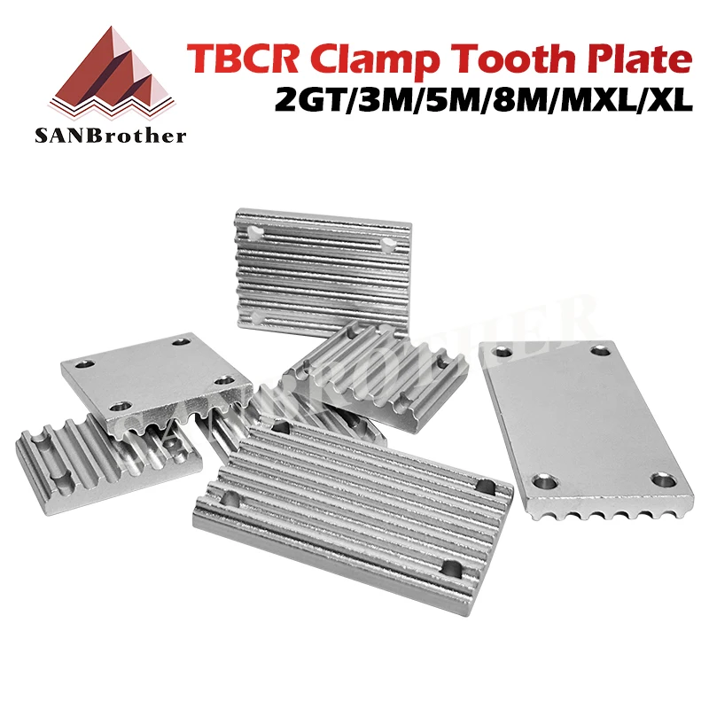 Aluminum Arc Clamp Tooth Plate HTD 2GT/3M/5M/8M for Open Synchronous Belt Fixed Clip Timing Belt Connection Teeth Plate