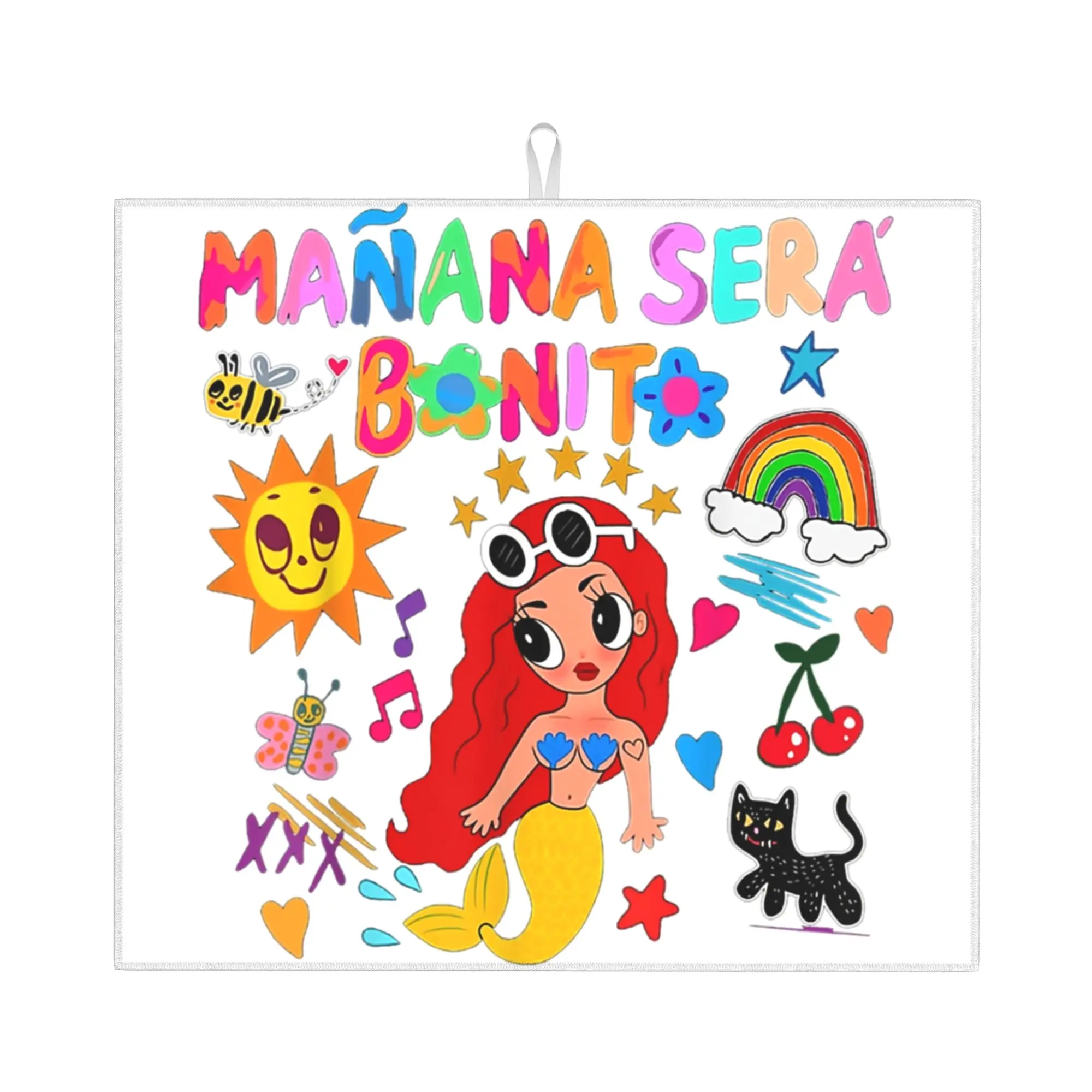 Drying Mat For Kitchen Manana Sera Bonito Colombian Music Singer Karol G Barware Tableware Washable Kitchen Sink Drying Pad
