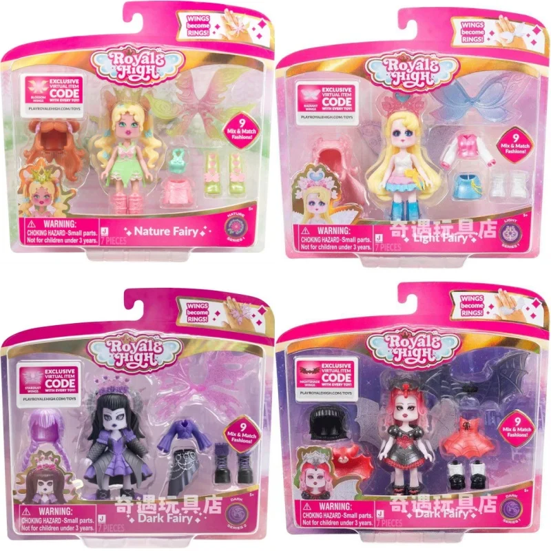 

Authentic Royale High Doll Set Light Fairy Doll With Virtual Code,Fashion Dress Up Doll Accessories Playhouse Toy Collection