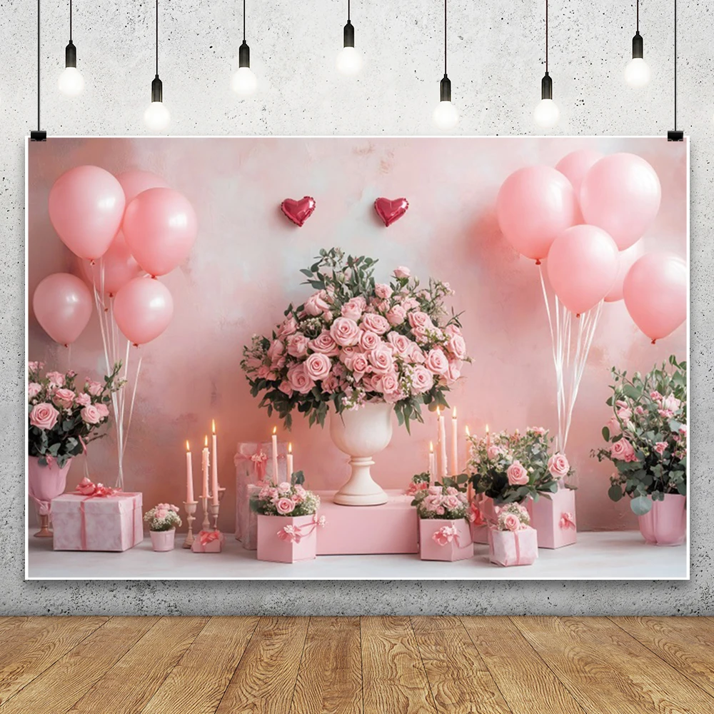 خلفيات عيد الحب الوردي الوردي الحب القلب الزفاف دش الزفاف صور التصوير خلفية فتاة حفلة عيد ميلاد الديكور