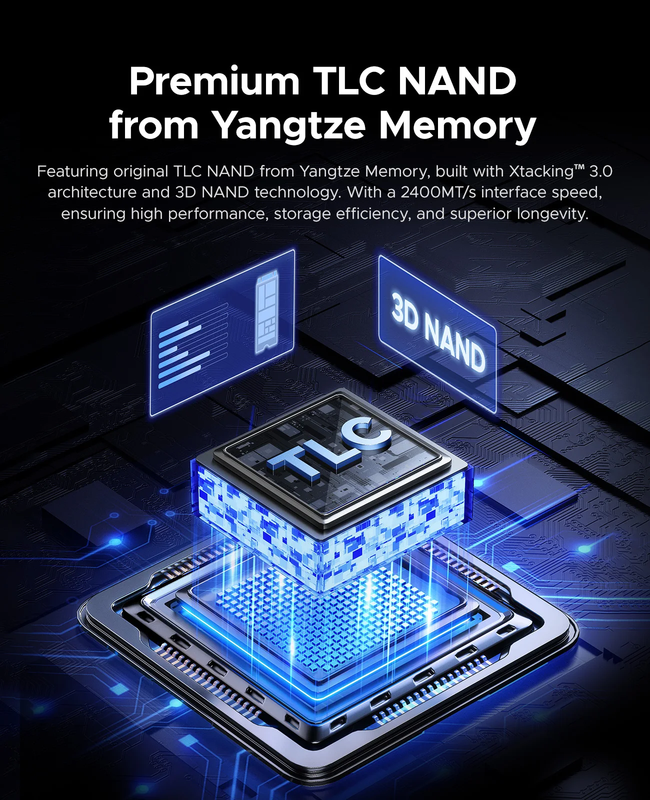 ORICO NVMe 内部ゲーミング SSD ソリッド ステート ドライブ ヒートシンク付き Playstation 5、Gen4 PCIe、M.2 2280 で動作、最大 7,450 MB/秒