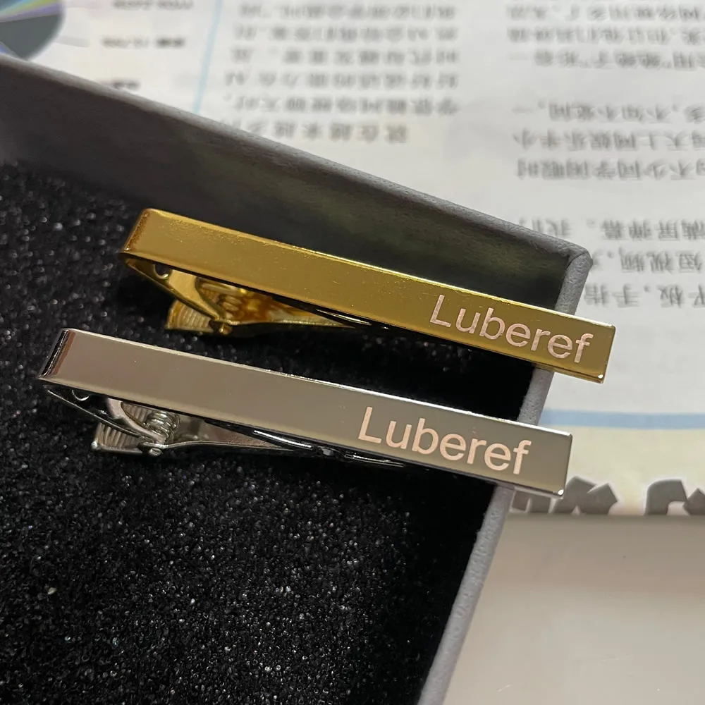 

20Pcs Personalized Men's Tie Bar DIY Logo Custom Engraved Brass Tie Clip, Father's Day Gift, Personalized Gift for Men Wedding