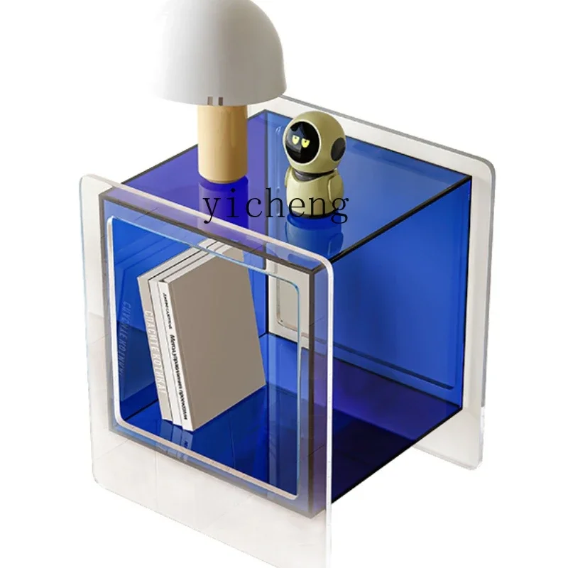 

Zc Acrylic Bedroom Bedside Table Modern Simple and Fashionable Creative Storage Sofa Side Table Cabinet