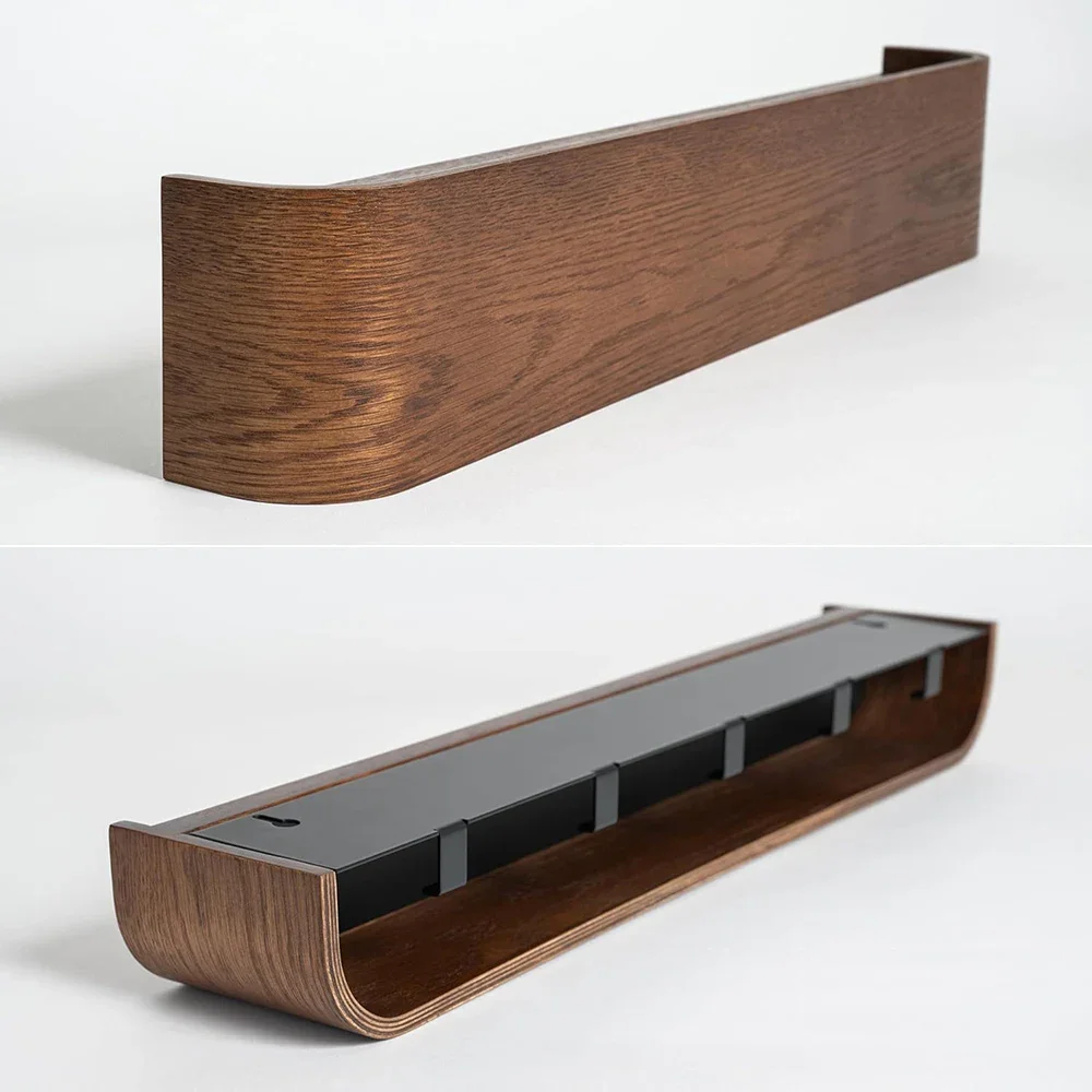 

Настенная вешалка из орехового дерева - современная минималистичная эстетичная вешалка, простая вешалка для одежды для прихожей, мебели для гостиной