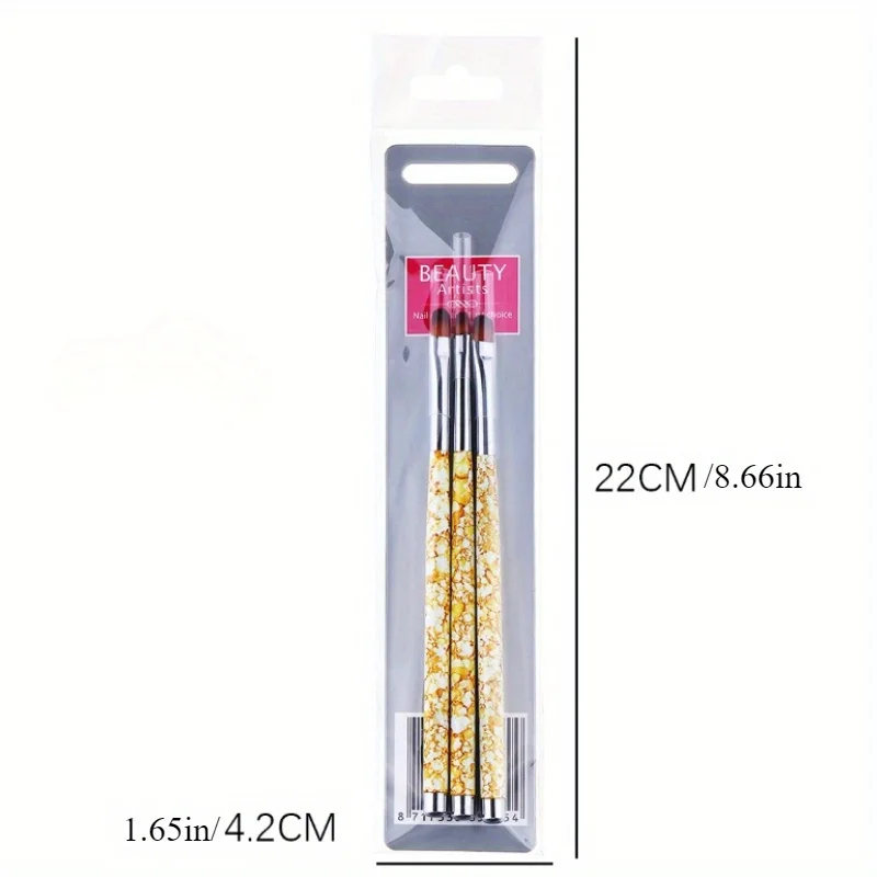 3 قطعة/المجموعة مسمار اللوحة مجموعة أقلام مسمار الفن الأشعة فوق البنفسجية هلام تمديد منشئ البتلة زهرة الرسم فرشاة أدوات مانيكير