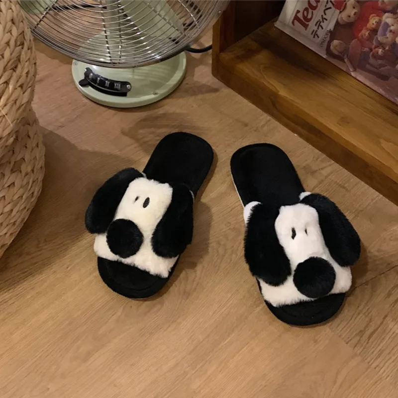 Fall and winter new fashion couple parent-child cotton slippers men and women warm indoor home with cute plush cotton slippers