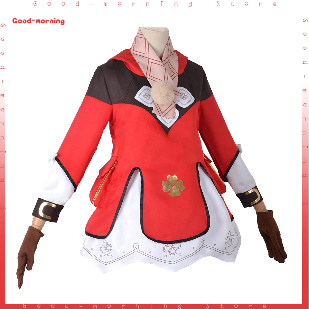 Game Klee Cosplay Costume para adultos e crianças, conjunto completo de roupas, chapéu, peruca, luvas, mochila, vestido Loli, dramatização, festa de Halloween