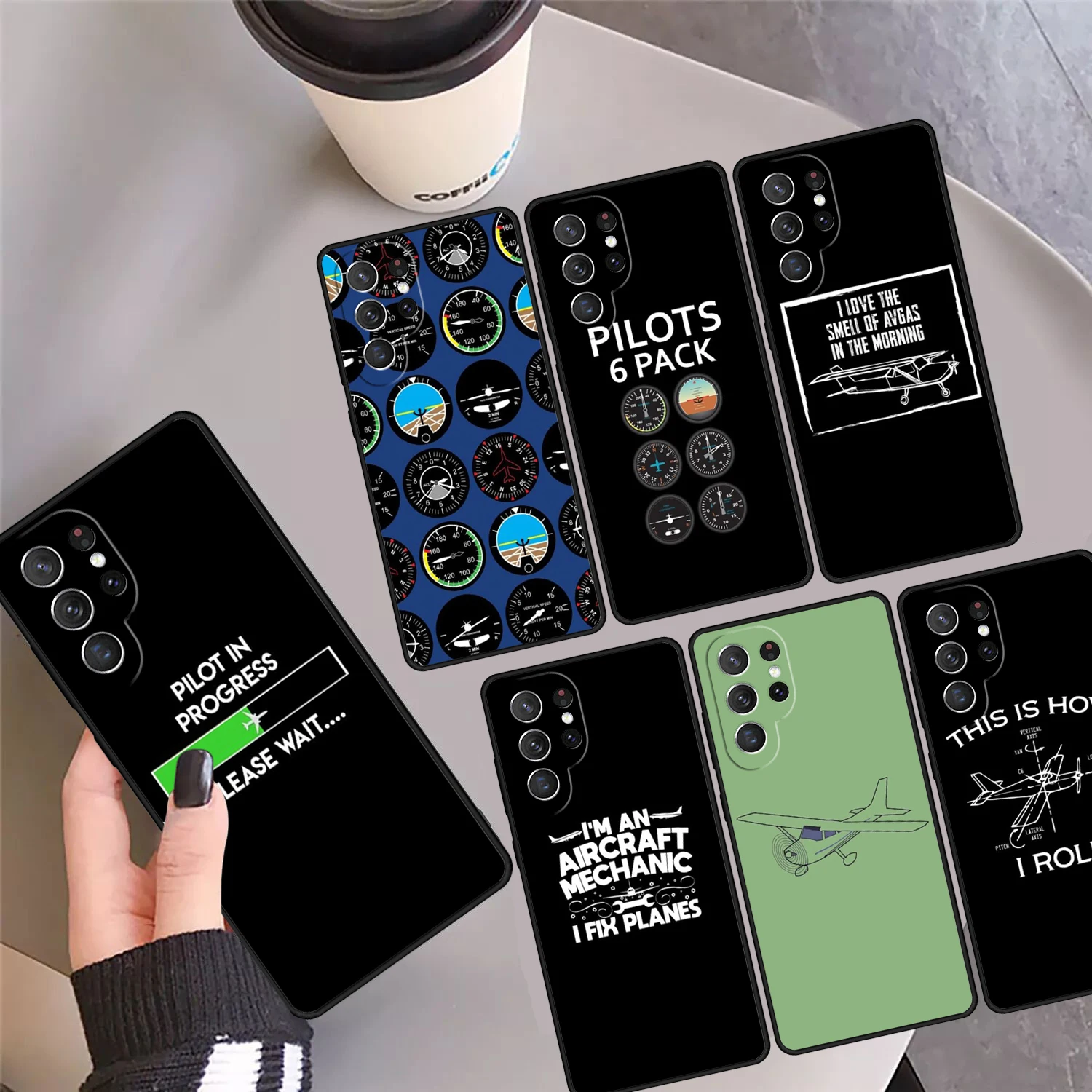 

Aircraft Plane Airplane Phone Case Cover Coque For Samsung Galaxy S24 S25 Ultra S23 S22 Plus S21 FE S20 Note 10 20 Pro