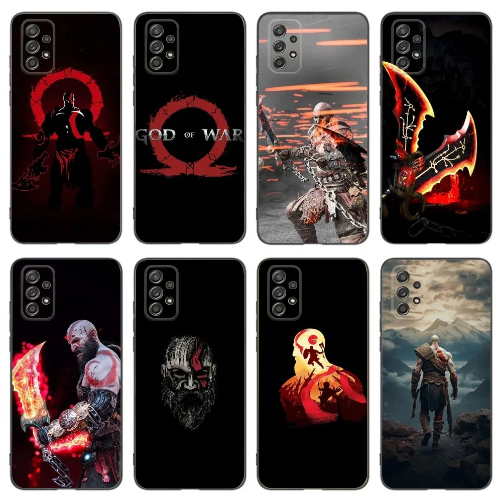 Game G-God Of W-War Phone Case For Samsung Galaxy A13,A21s,A22,A31,A32,A52,A53,A71,A80,A91 Soft Black Phone Cover