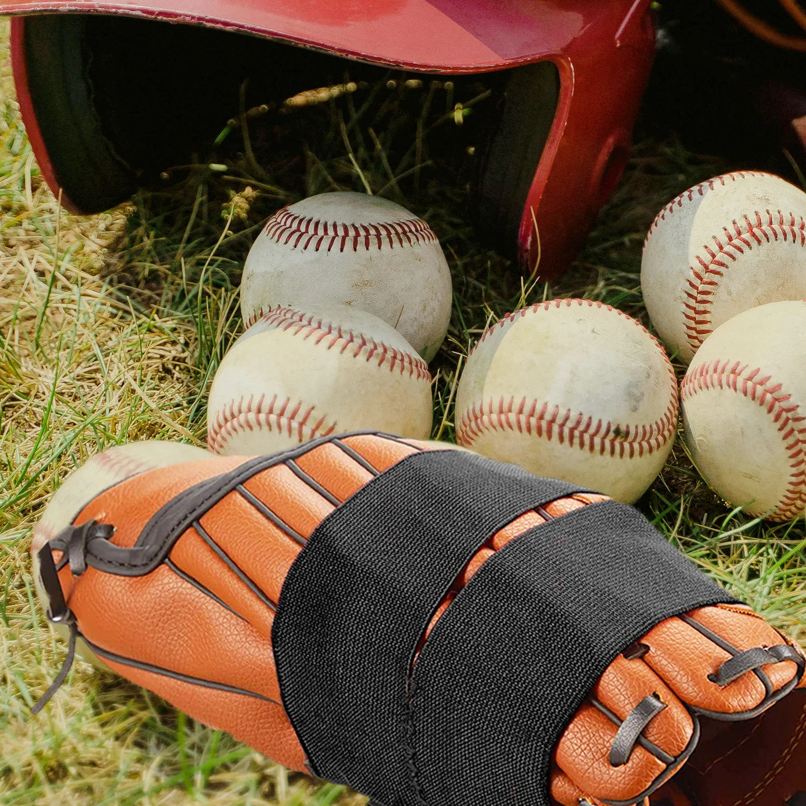 

Breathable Openhole Design Glove Wrap for Baseball Catcher Reusable Elastic Nylon Band Secure Closure