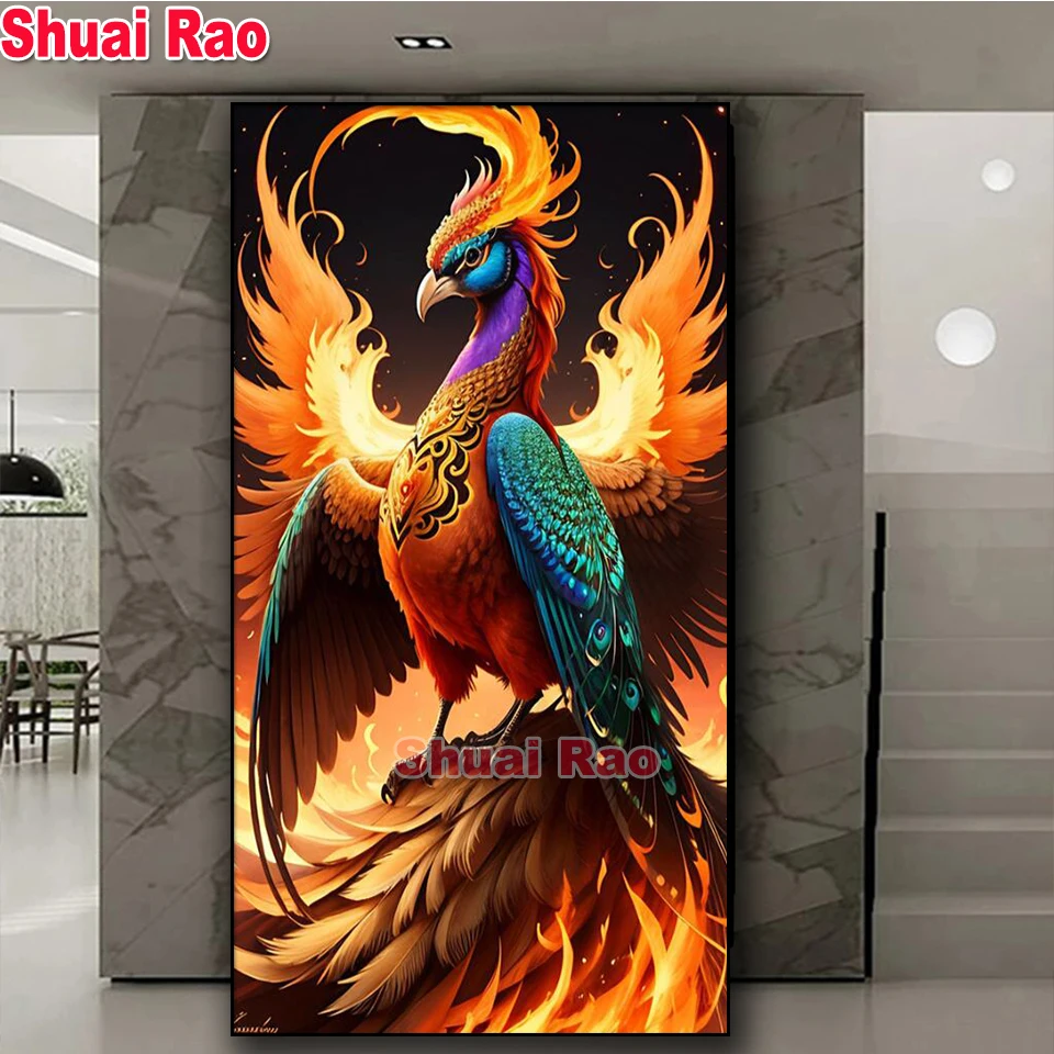 New Fire Phoenix Diamond paintings New 2024 5d diy Full diamond mosaic embroidery Sale large size Mythology Animal home decor